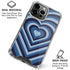 Blue Heart Pattern iPhone 16 Pro Max Clear Case