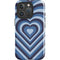 Blue Heart Pattern iPhone 16 Pro Max Impact Case