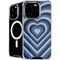 Blue Heart Pattern iPhone 16 Pro Max MagSafe Case