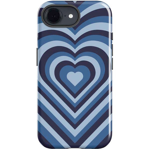 Blue Heart Pattern iPhone 16e Impact Case