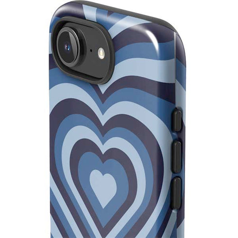 Blue Heart Pattern iPhone 16e Impact Case