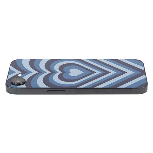 Blue Heart Pattern iPhone 16e Skin