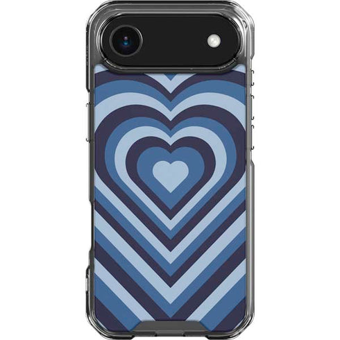 Blue Heart Pattern iPhone 17 Air Clear Case