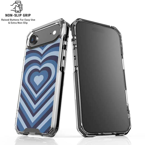 Blue Heart Pattern iPhone 17 Air Clear Case
