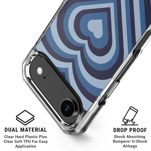 Blue Heart Pattern iPhone 17 Air MagSafe Case