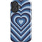 Blue Heart Pattern iPhone 17 Impact Case