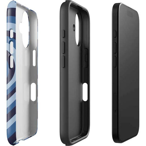 Blue Heart Pattern iPhone 17 Impact Case