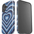 Blue Heart Pattern iPhone 17 Impact Case