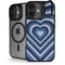 Blue Heart Pattern iPhone 17 Kickstand Case