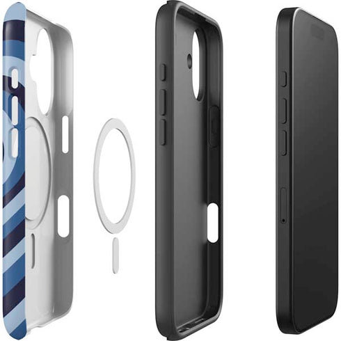 Blue Heart Pattern iPhone 17 Magsafe Impact Case