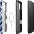 Blue Heart Pattern iPhone 17 Magsafe Impact Case