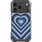 Blue Heart Pattern iPhone 17 Pro Clear Case