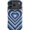 Blue Heart Pattern iPhone 17 Pro Impact Case