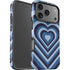 Blue Heart Pattern iPhone 17 Pro Impact Case