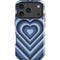 Blue Heart Pattern iPhone 17 Pro Max Impact Case