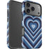 Blue Heart Pattern iPhone 17 Pro Max Impact Case