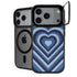 Blue Heart Pattern iPhone 17 Pro Max Kickstand Case