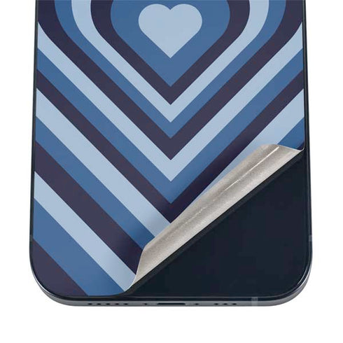 Blue Heart Pattern iPhone 17 Pro Skin