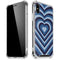 Blue Heart Pattern iPhone X/XS Clear Case