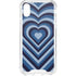 Blue Heart Pattern iPhone XS Clear Case