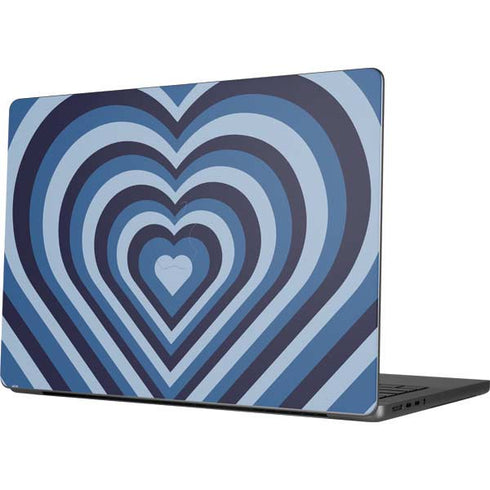 Blue Heart Pattern Apple MacBook Pro 14-inch Skin