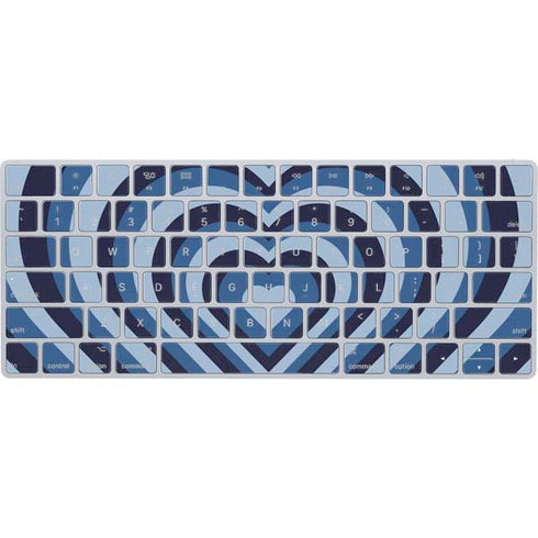 Blue Heart Pattern Magic Keyboard Skin