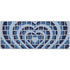 Blue Heart Pattern Magic Keyboard Skin