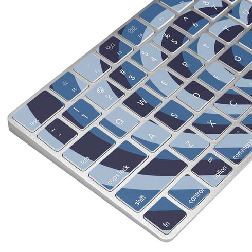 Blue Heart Pattern Magic Keyboard Skin