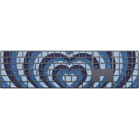 Blue Heart Pattern Magic Keyboard with Numeric Keypad Skin