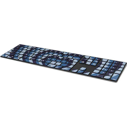 Blue Heart Pattern Magic Keyboard with Numeric Keypad Skin
