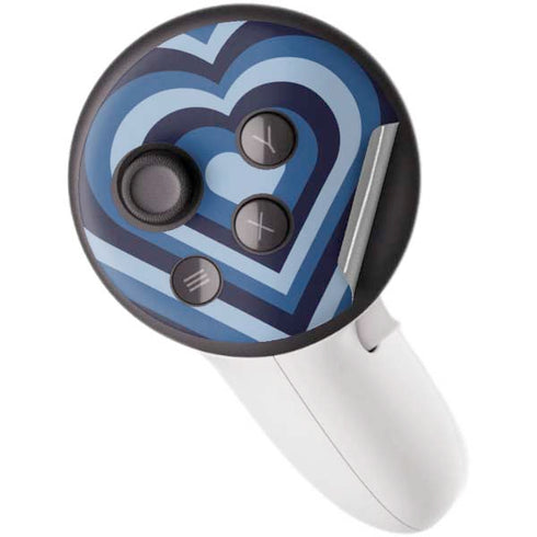 Blue Heart Pattern Meta Quest 3S Skin