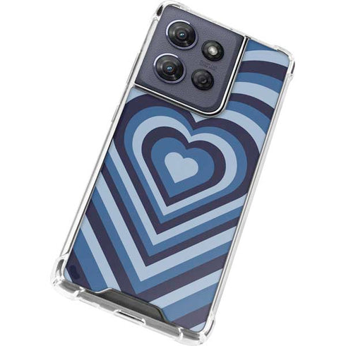 Blue Heart Pattern Moto G 5G (2025) Clear Case