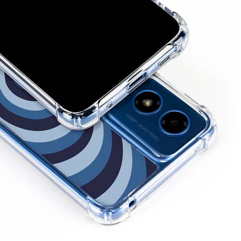 Blue Heart Pattern Moto G Play 4G (2024) Clear Case