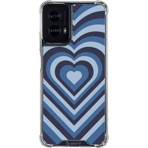 Blue Heart Pattern Moto G Power 5G (2024) Clear Case
