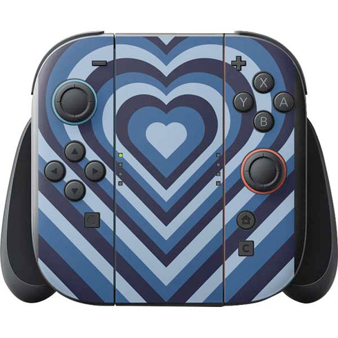 Blue Heart Pattern Nintendo Switch 2 (2025) with Joy-Con Skin