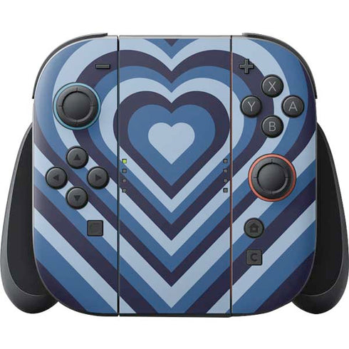 Blue Heart Pattern Nintendo Skins