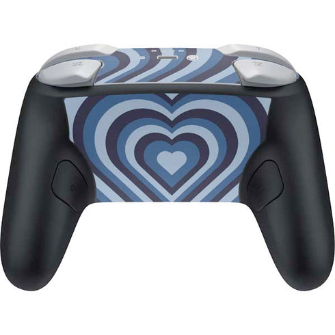 Blue Heart Pattern Nintendo Switch 2 (2025) Pro Controller Skin