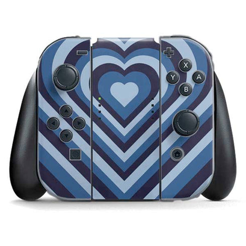 Blue Heart Pattern Nintendo Skins