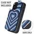Blue Heart Pattern Otterbox Defender iPhone Skin