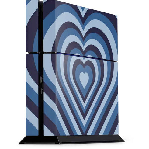 Blue Heart Pattern PlayStation PS4 Skins
