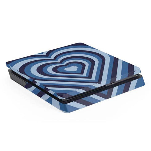 Blue Heart Pattern PlayStation PS4 Skins