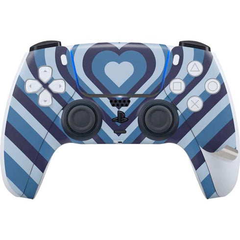 Blue Heart Pattern PS5 Pro Disk Bundle Skin