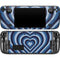 Blue Heart Pattern Steam Deck Handheld Gaming Computer OLED Skin
