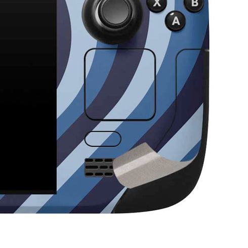 Blue Heart Pattern Steam Deck Handheld Gaming Computer Skin