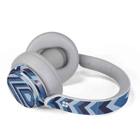 Blue Heart Pattern Surface Headphones Skin