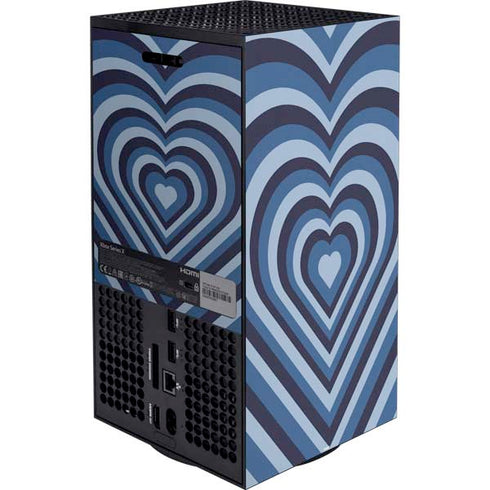 Blue Heart Pattern Xbox Series X Bundle Skin