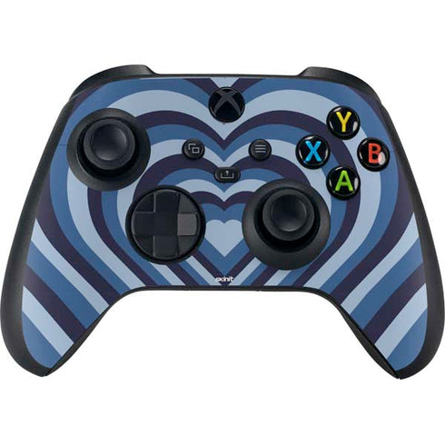 Blue Heart Pattern XBox Series X Digital Edition Bundle Skin