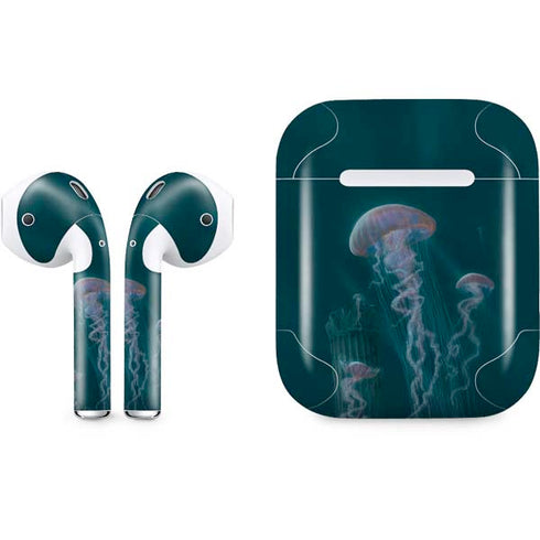 Blue Jellyfish by Vincent Hie Apple AirPods Skin
