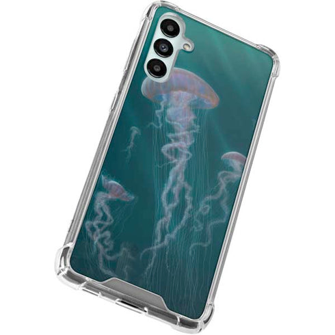 Blue Jellyfish by Vincent Hie Gabb Phone 4 Clear Case