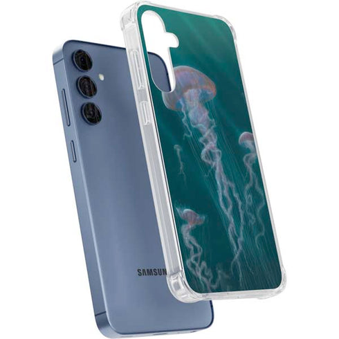 Blue Jellyfish by Vincent Hie Galaxy A55 5G Clear Case